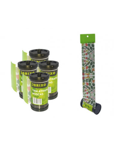 Tira atrapamoscas en blister de 4 piezas Brixo