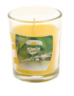Vela de citronela en vaso pequeño cristal