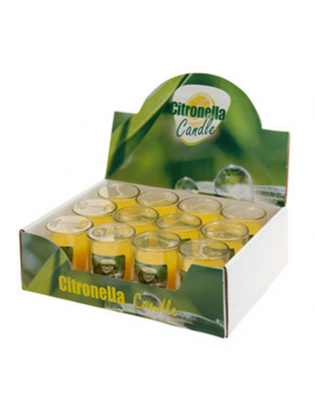 Candela Citronella in vetro piccolo