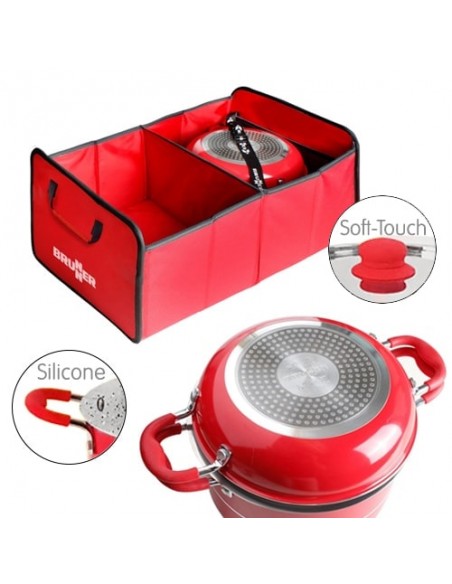 Olla de cerámica Cosmic aluminio 22cm 8+2 piezas Brunner