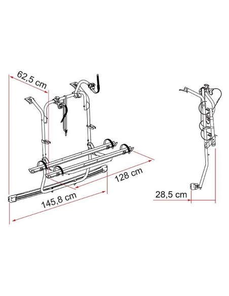 Portabicicletas para furgonetas PSA Fiamma negro