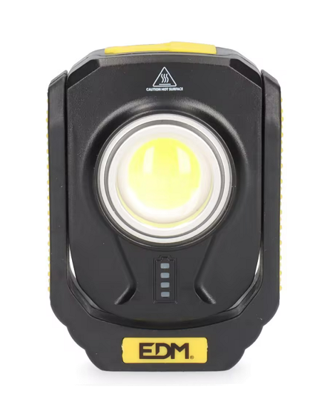 LED torcia elettrica ricaricabile EDM 1 LED 10W 900lm con gancio e magnete