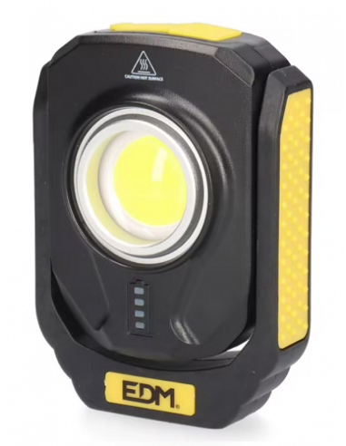 LED torcia elettrica ricaricabile EDM 1 LED 10W 900lm con gancio e magnete