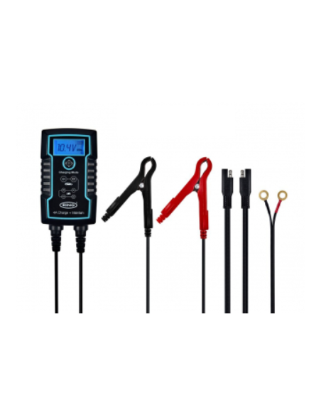 Caricabatteria intelligente con display LCD Ring