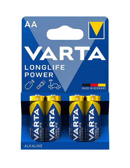 Confezione 4 batterie Varta AA
