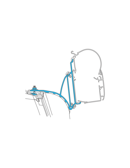 Adaptador Dometic para toldo mod PW de VW T5/56 C-rail Multivan