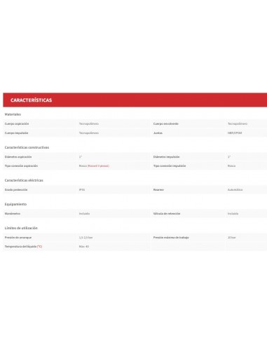 Presostato ESPA Pressdrive Waterdrive. Uscita orizzontale.