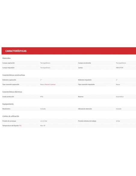 Presostato ESPA Pressdrive Waterdrive. Uscita orizzontale.