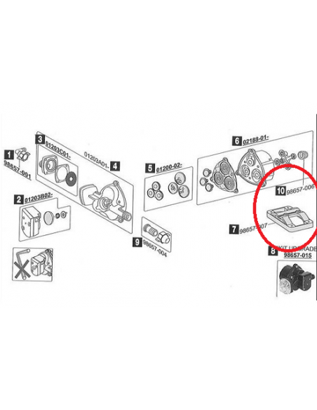Fiamma gum base for Aqua 8 pump