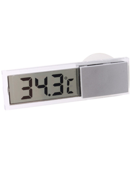 Transparent digital thermometer with suction cup