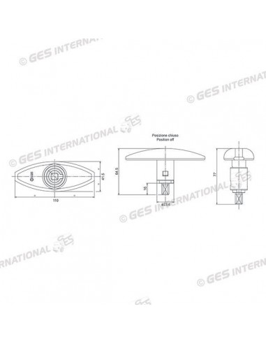 Cerradura Zadi blanca 110x41 mm blister