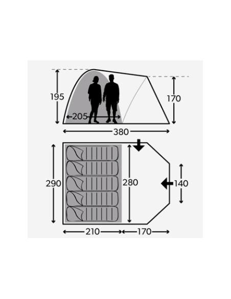 Brighton tenda per 5 persone Dometic Brighton tenda per 5 persone Dometic