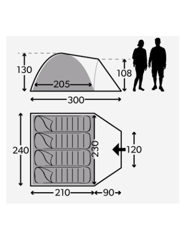 Brighton tenda per 4 persone Dometic