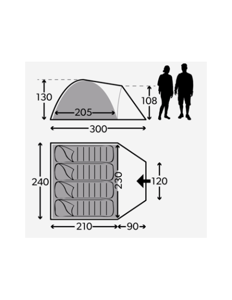Brighton tenda per 4 persone Dometic