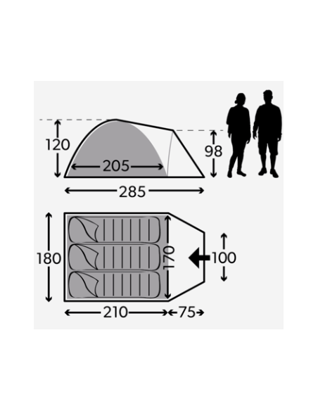 Brighton tenda per 3 persone Dometic Brighton tenda per 3 persone Dometic