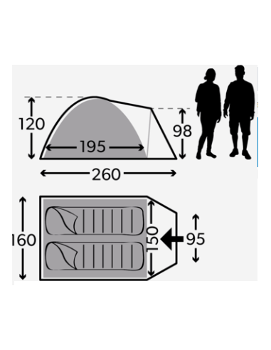 Brighton tenda per 2 persone Dometic