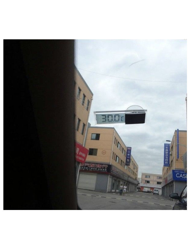 Thermomètre digital transparent à ventouse