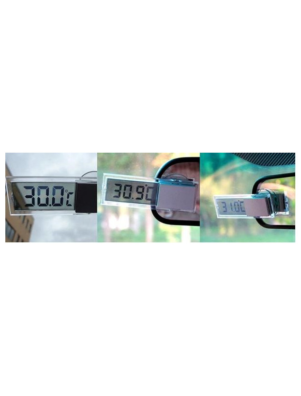 Thermomètre digital transparent à ventouse