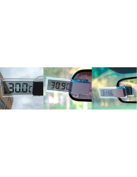 Thermomètre digital transparent à ventouse