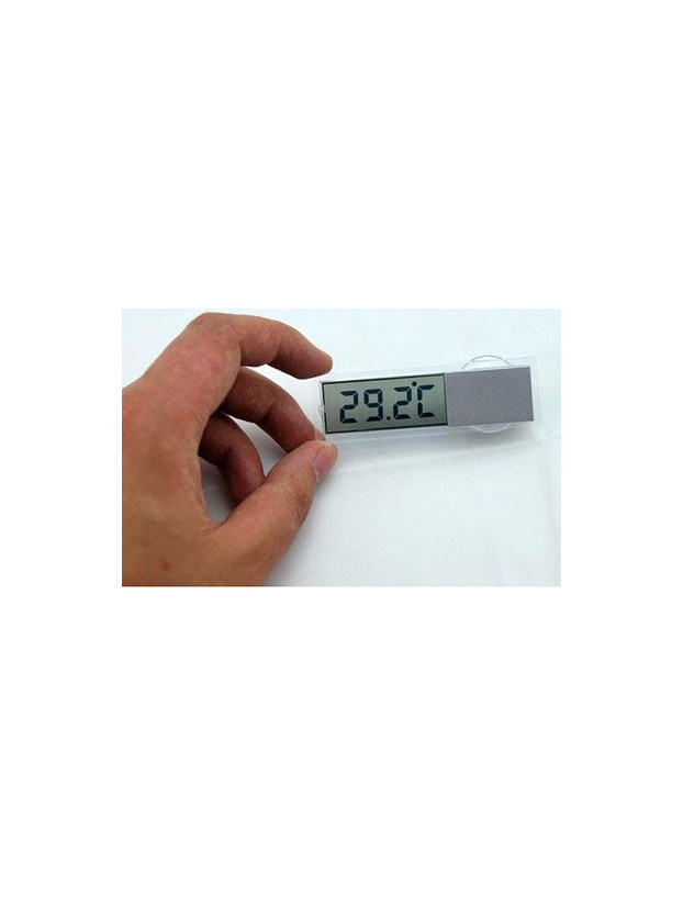 Transparentes Digitalthermometer mit Saugnapf
