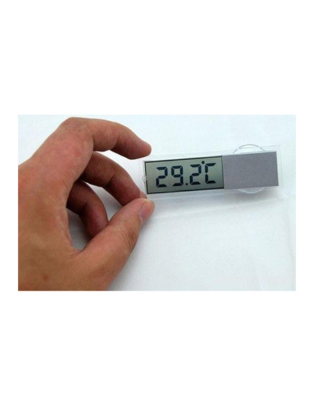 Transparent digital thermometer with suction cup