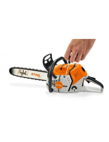 Akkubetriebene Spielzeug-Kettensäge von Stihl