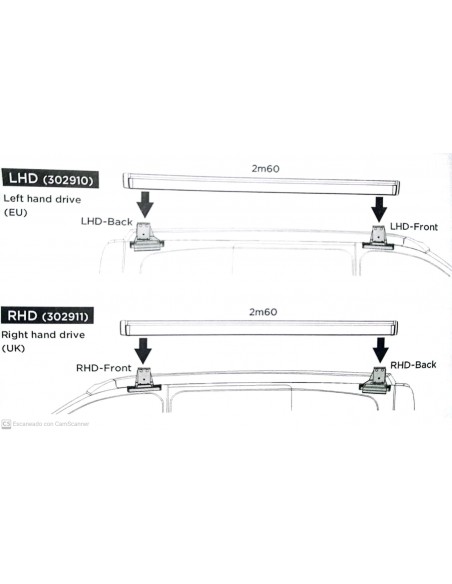Adattatore di attesa Thule Omnistor 4200-4900 per PSA MiniVan LHD