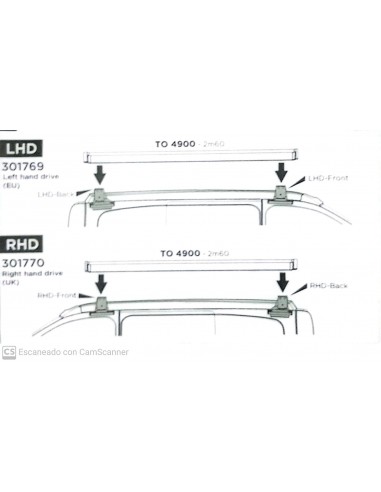 Adattatore di attesa Thule Omnistor 4200-4900 per PSA MiniVan LHD