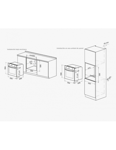 Forno nero in stile rustico a 7 funzioni.Facile elettrico