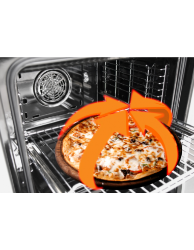 Forno nero in stile rustico a 7 funzioni.Facile elettrico