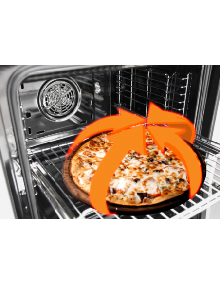 Forno nero in stile rustico a 7 funzioni.Facile elettrico