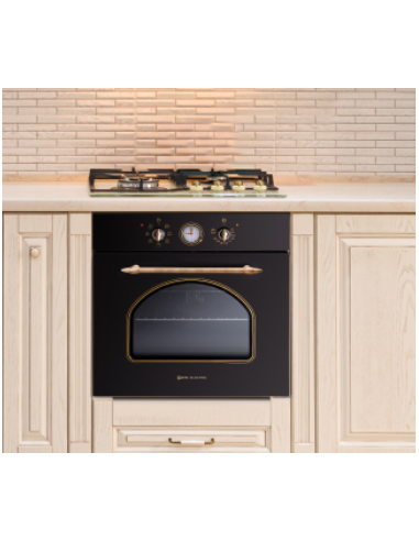 Forno nero in stile rustico a 7 funzioni.Facile elettrico