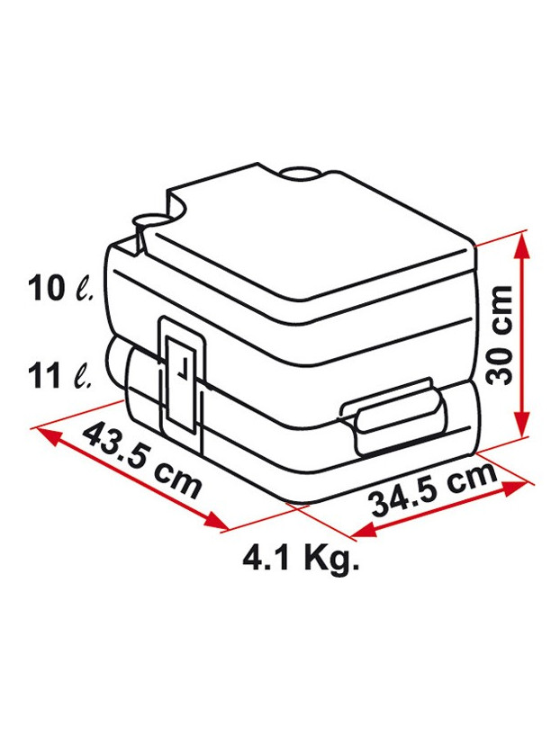 Fiamma Bi-Pot 30 Portable Chemical Toilet Toilet