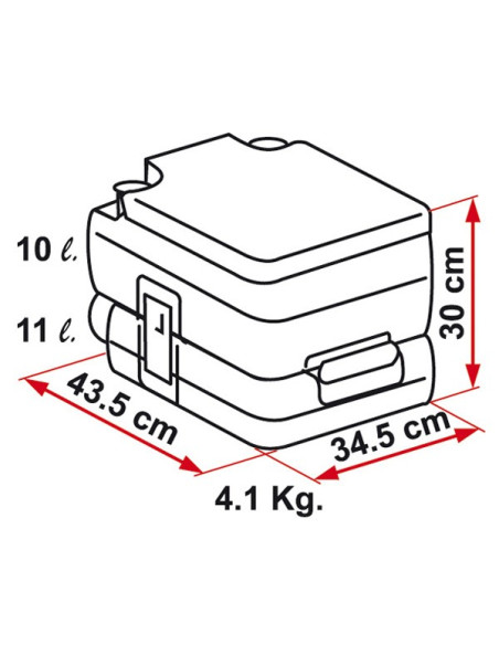 Fiamma Bi-Pot 30 Tragbare Chemietoilette Toilette