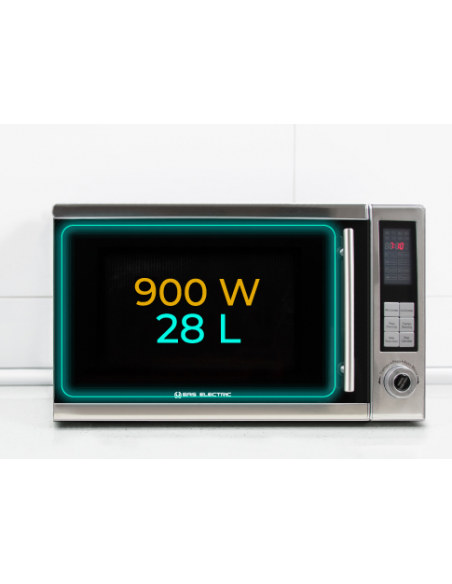 Microonde con Grill 28 litri totali Inox. Eas Electric