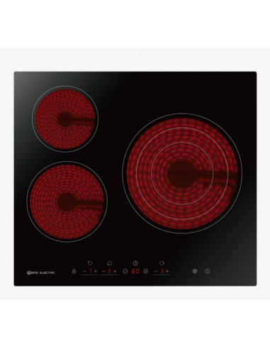 Vitroceramic 60 cm 3 angoli cottura. Eas Electric
