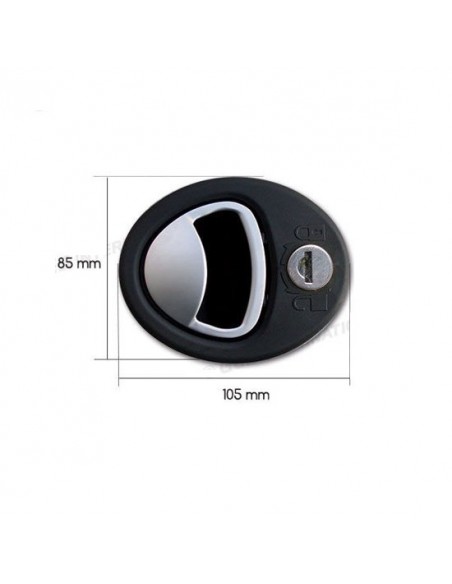 Magisches Schloss für die Heckklappe, mit Schlüssel und Zylinder (Neues System).