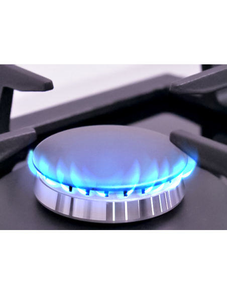 Weißer 4-Flammen-Gasherd. Eas Electric