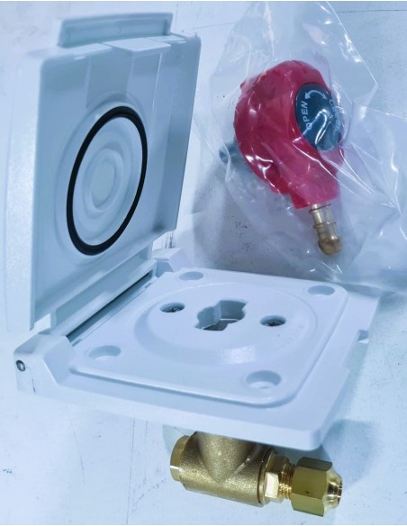 External outlet with quick gas connection