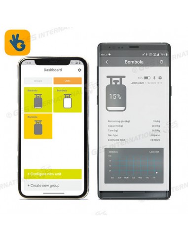 iGasView - Báscula cilíndrica smart para nivel de gas en botella