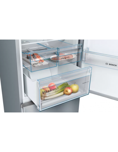 Frigorifero combinato Bosch a libera installazione 203 x 60 cm Acciaio inox antimpronta