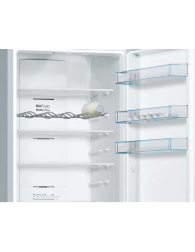 Frigorífico combinado Bosch de libre instalación 203 x 60 cm Acero inoxidable antihuellas