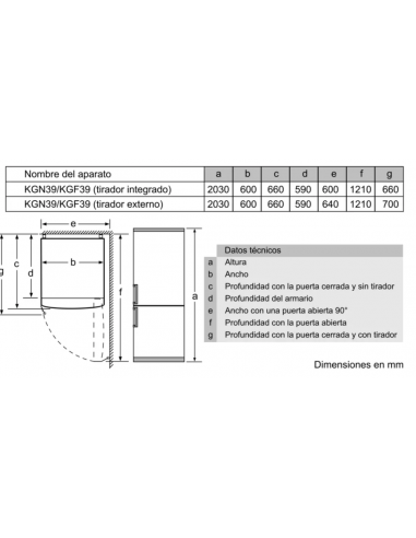 Frigorifero combinato Bosch a libera installazione 203 x 60 cm Acciaio inox antimpronta