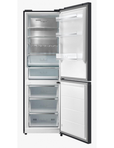 Frigorífico combi Eas Electric 186x60 cm E Cristal Negro