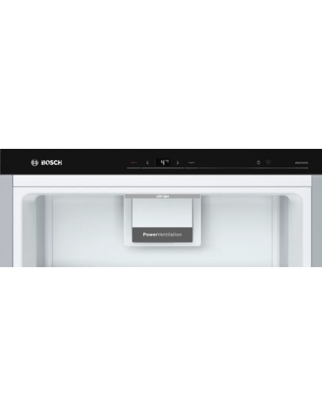 Frigorífico Bosch Serie 6 de 186 x 60 cm Acero inoxidable antihuellas