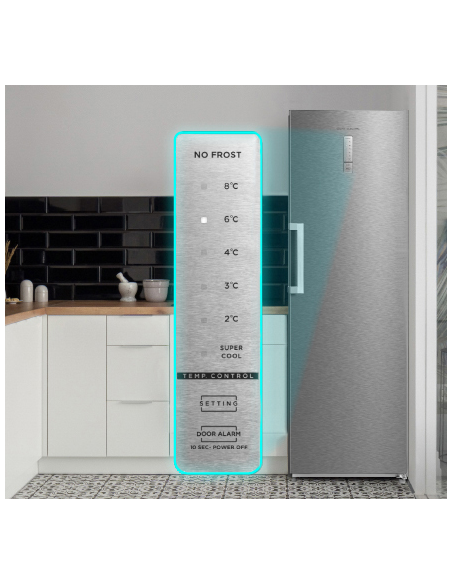 Frigorífico vertical Eas Electric de 1 puerta 185x60 cm E en Inox