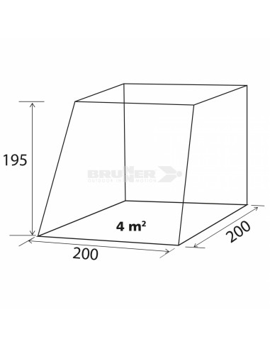 TIENDA ESCAPE DE BRUNNER PARA PORTÓN TRASERO 2X2 M