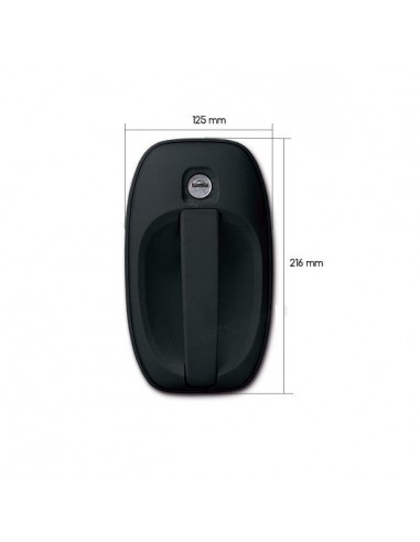 Complete interior and exterior lock for SMART M1 door black