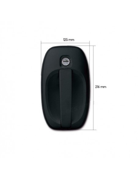 Complete interior and exterior lock for SMART M1 door black