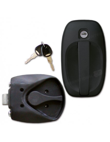Complete interior and exterior lock for SMART M1 door black